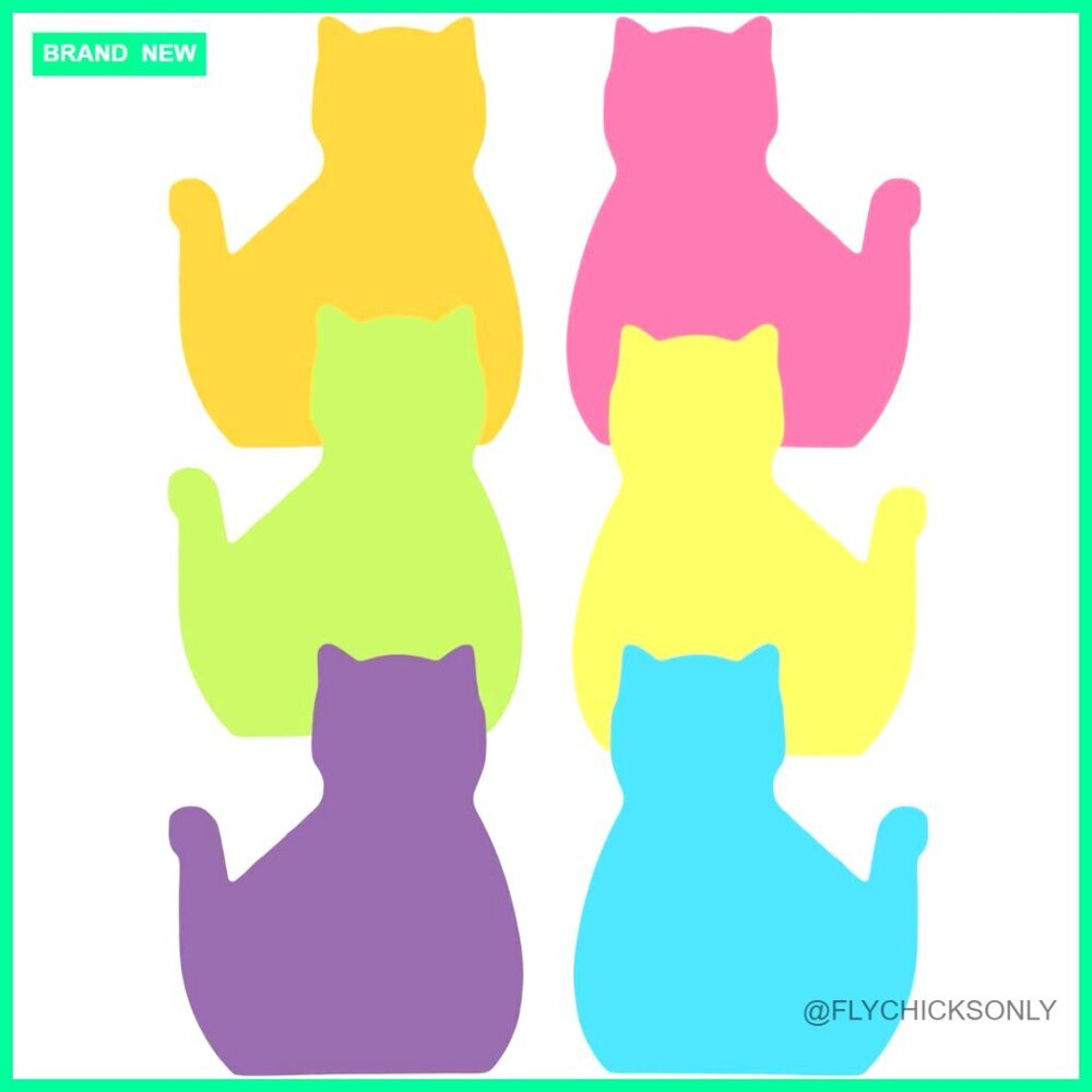 180 Sheets Cat Shape Sticky Notes Set, Office School Supplies